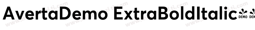 AvertaDemo ExtraBoldItalic字体转换